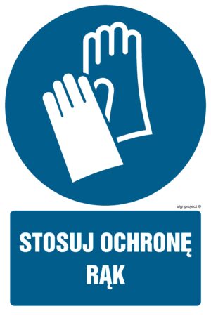 GL008 Stosuj ochronę rąk - arkusz 9 naklejek
