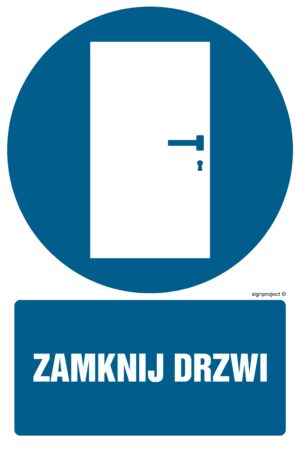 GL034 Zamknij drzwi - arkusz 9 naklejek