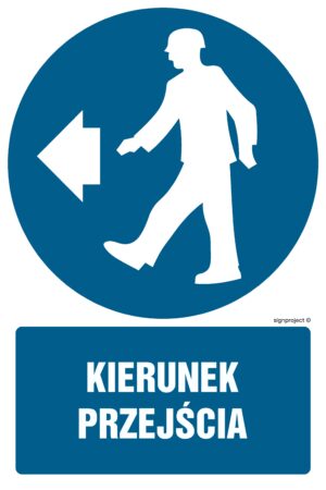 GL045 Kierunek przejścia w lewo - arkusz 9 naklejek