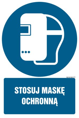GL047 Stosuj maskę ochronną - arkusz 9 naklejek