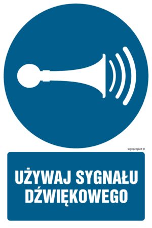 GL055 Używaj sygnału dźwiękowego - arkusz 9 naklejek
