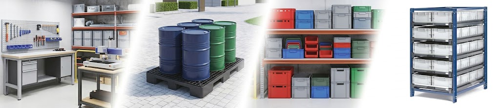 Skrzynki plastikowe i kuwety magazynowe