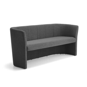 Sofa klubowa CLOSE, 3-osobowa, tkanina, antracyt