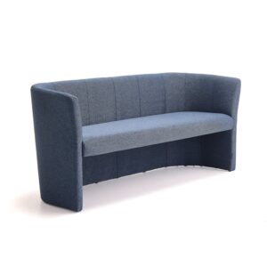 Sofa klubowa CLOSE, 3-osobowa, tkanina, niebieski