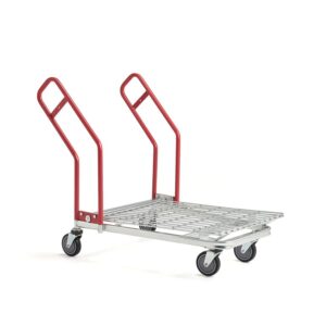 Wózek platformowy magazynowy GATE, platforma z siatki, 1170x700 mm