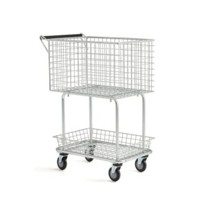 Wózek pocztowy i paczkowy CLIP, udźwig 100 kg, 690x410x950 mm