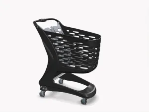 Wózek sklepowy plastikowy Rabtrolley 80l Mini Eco Black