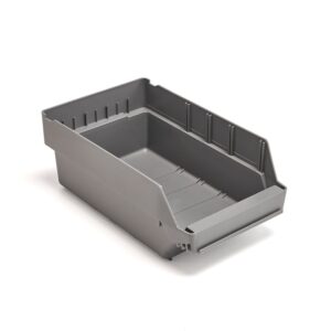 Pojemniki magazynowe REACH, 400x240x150 mm, 10,2 l, szare