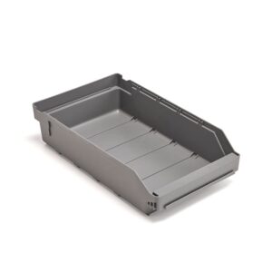 Pojemniki magazynowe REACH, 400x240x95 mm, 6,5 l, szare