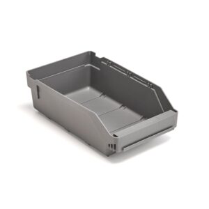 Pojemniki magazynowe REACH, 300x180x95 mm, 3,4 l, szare