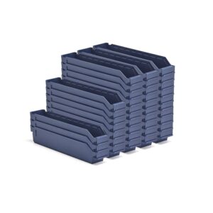 Pojemniki magazynowe REACH, 500x90x95 mm, 40 sztuk, niebieskie