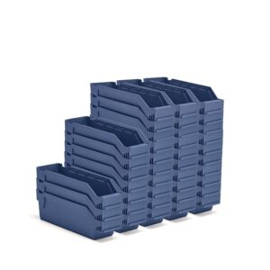 Pojemniki magazynowe REACH, 300x90x95 mm, 40 sztuk, niebieskie