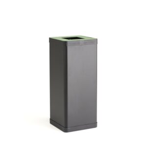 Pojemnik do segregacji odpadów ESTHER, 50 l, czarny/zielony