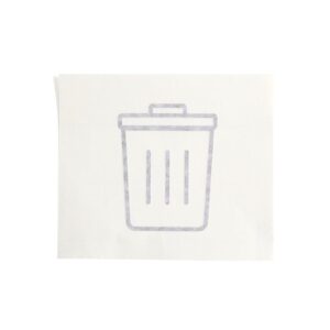 Etykieta do segregacji odpadów GUIDE, odpady zmieszane, 110x90 mm, czarna