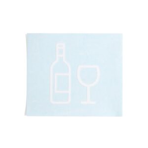 Etykieta do segregacji odpadów GUIDE, szkło, 120x95 mm, biała
