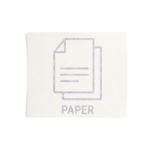 Etykieta do segregacji odpadów GUIDE, papier, 145x95 mm, tekst w j. angielskim, czarna